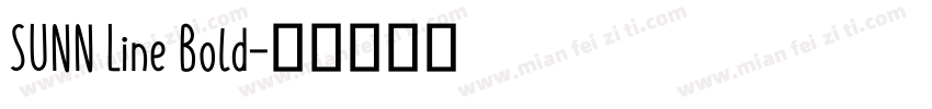 SUNN Line Bold字体转换